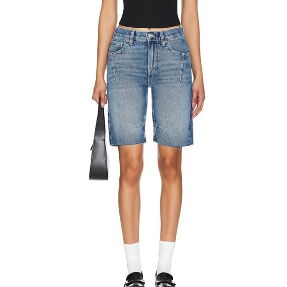 NWT Free People Ghost Town Long Shorts in Bodie Blue